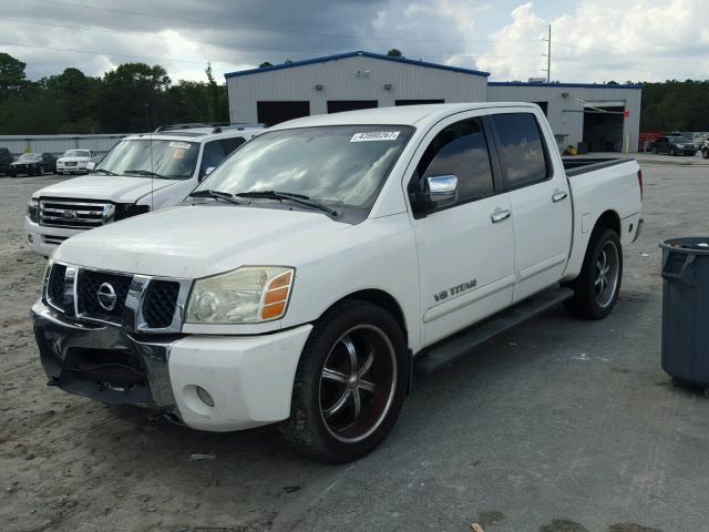 1N6BA07A37N246684 - 2007 NISSAN TITAN XE WHITE photo 2