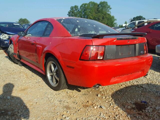 1FAFP42R74F234430 - 2004 FORD MUSTANG MA RED photo 3