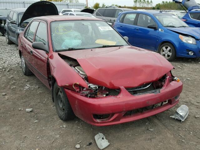 2T1BR12E62C866095 - 2002 TOYOTA COROLLA CE RED photo 1