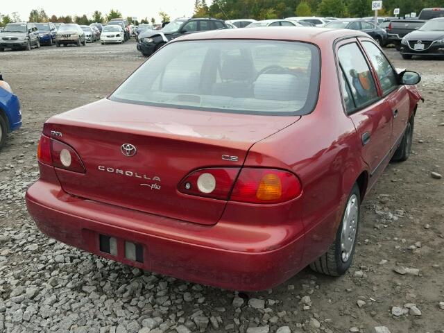 2T1BR12E62C866095 - 2002 TOYOTA COROLLA CE RED photo 4