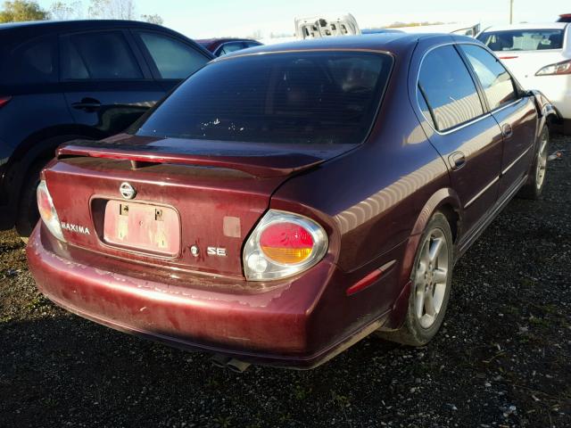 JN1DA31A83T419145 - 2003 NISSAN MAXIMA BURGUNDY photo 4