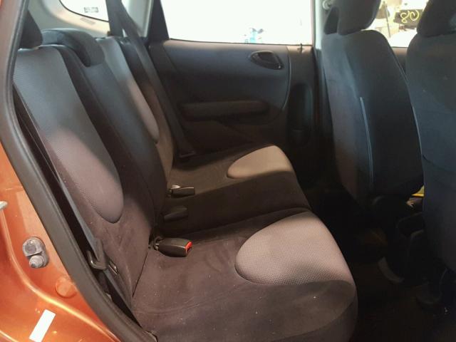 JHMGD38697S017017 - 2007 HONDA FIT S ORANGE photo 6