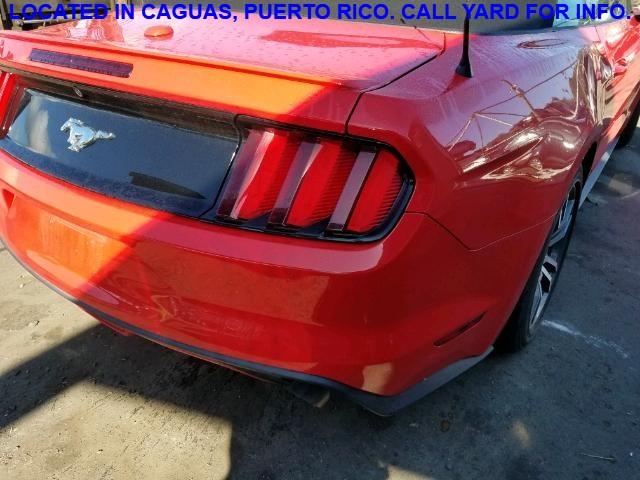 1FATP8UH5F5343606 - 2015 FORD MUSTANG RED photo 10