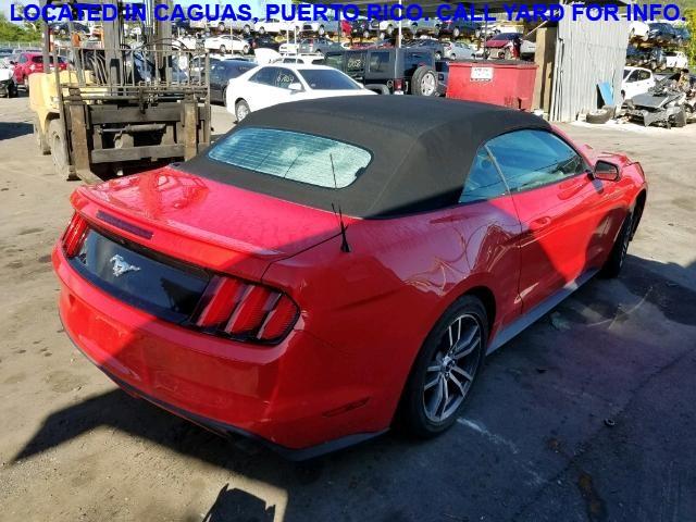1FATP8UH5F5343606 - 2015 FORD MUSTANG RED photo 4