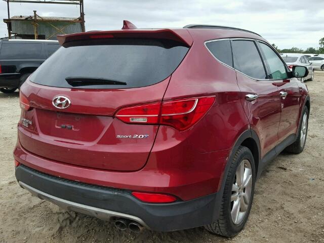 5XYZU3LA9DG076561 - 2013 HYUNDAI SANTA FE S RED photo 4