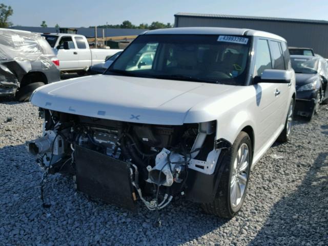 2FMHK6DT4DBD35556 - 2013 FORD FLEX LIMIT WHITE photo 2