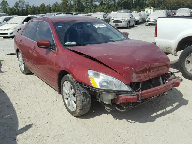 1HGCM66827A033850 - 2007 HONDA ACCORD EX RED photo 1