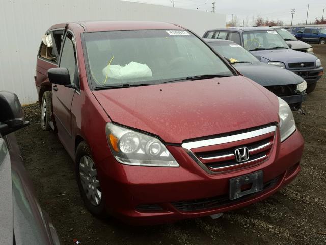 5FNRL38246B118018 - 2006 HONDA ODYSSEY LX BURGUNDY photo 1