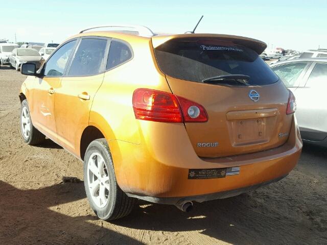 JN8AS58V08W106201 - 2008 NISSAN ROGUE S ORANGE photo 3