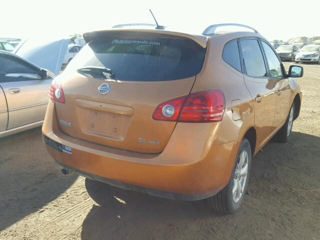 JN8AS58V08W106201 - 2008 NISSAN ROGUE S ORANGE photo 4