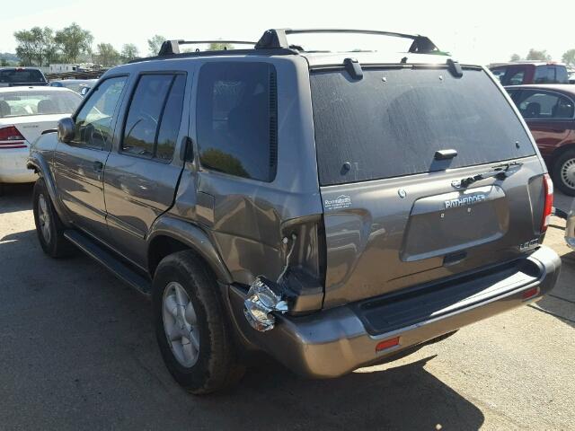 JN8DR09Y81W588104 - 2001 NISSAN PATHFINDER GRAY photo 3