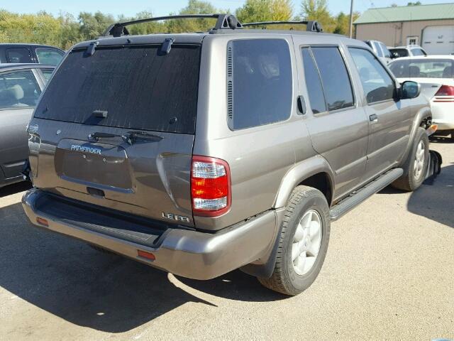 JN8DR09Y81W588104 - 2001 NISSAN PATHFINDER GRAY photo 4