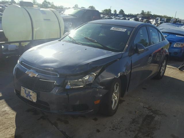 1G1PC5SB7E7129264 - 2014 CHEVROLET CRUZE LT BLUE photo 2