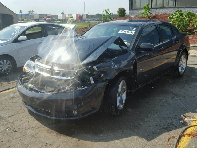 1B3BD2FB4BN524356 - 2011 DODGE AVENGER LU BLACK photo 2