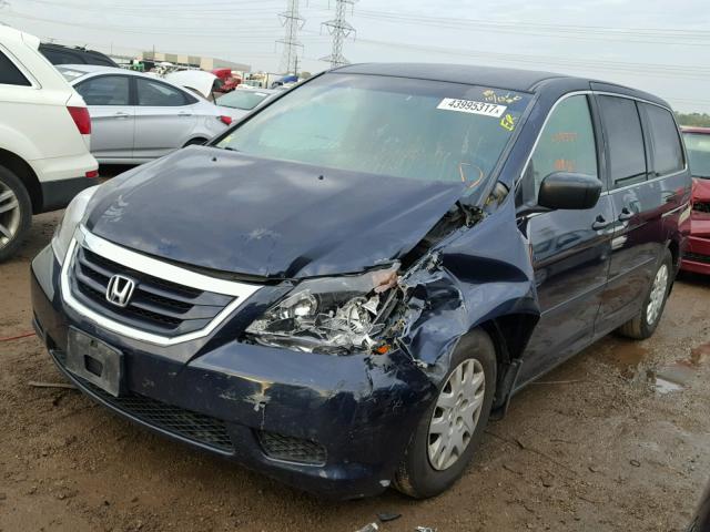 5FNRL38279B049359 - 2009 HONDA ODYSSEY BLUE photo 2