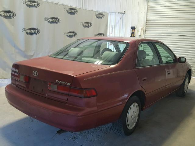 4T1BG22K0VU047555 - 1997 TOYOTA CAMRY BURGUNDY photo 4