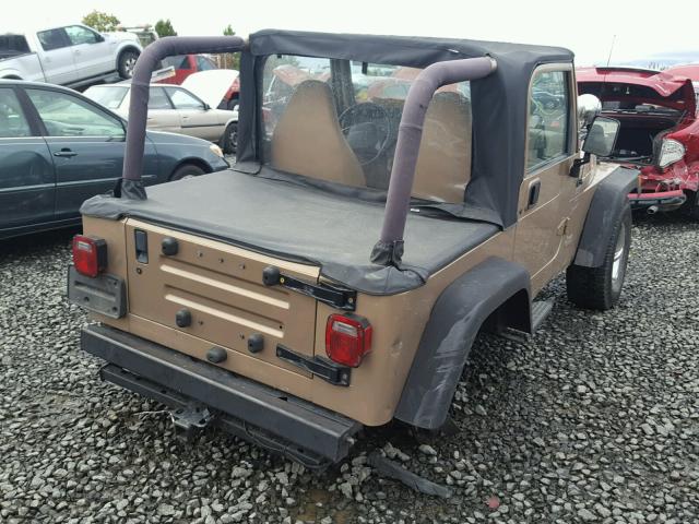 1J4FY19S0XP409284 - 1999 JEEP WRANGLER / BEIGE photo 4