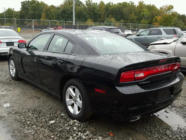 2C3CDXBGXCH202207 - 2012 DODGE CHARGER SE BLACK photo 3