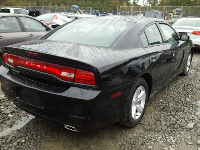 2C3CDXBGXCH202207 - 2012 DODGE CHARGER SE BLACK photo 4