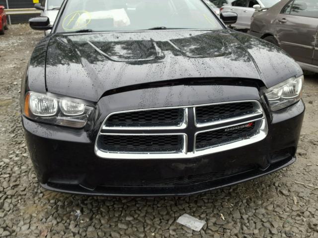 2C3CDXBGXCH202207 - 2012 DODGE CHARGER SE BLACK photo 9