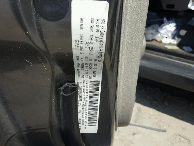 1J8HH58P07C631231 - 2007 JEEP COMMANDER GRAY photo 10