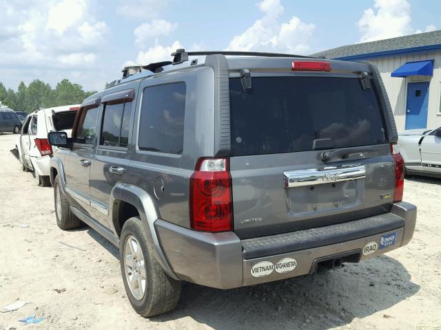 1J8HH58P07C631231 - 2007 JEEP COMMANDER GRAY photo 3