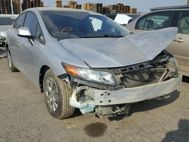 19XFB2F5XCE308243 - 2012 HONDA CIVIC LX SILVER photo 1