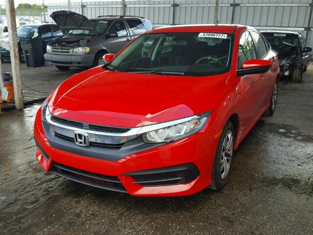 2HGFC2F50HH520577 - 2017 HONDA CIVIC LX RED photo 2