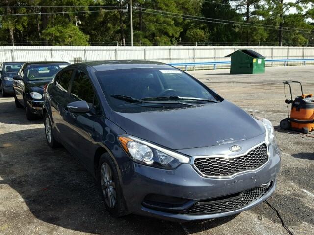 KNAFX4A60E5080391 - 2014 KIA FORTE LX GRAY photo 1