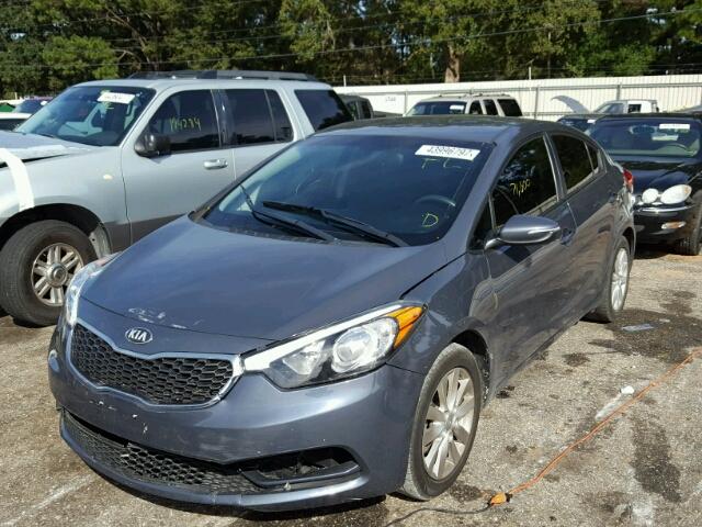 KNAFX4A60E5080391 - 2014 KIA FORTE LX GRAY photo 2