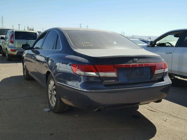 KMHFC46F97A171625 - 2007 HYUNDAI AZERA SE BLUE photo 3