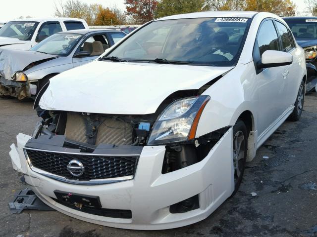 3N1AB6AP6BL707240 - 2011 NISSAN SENTRA WHITE photo 2