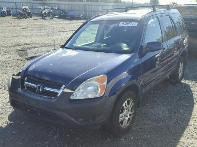 JHLRD78832C027745 - 2002 HONDA CR-V BLUE photo 2