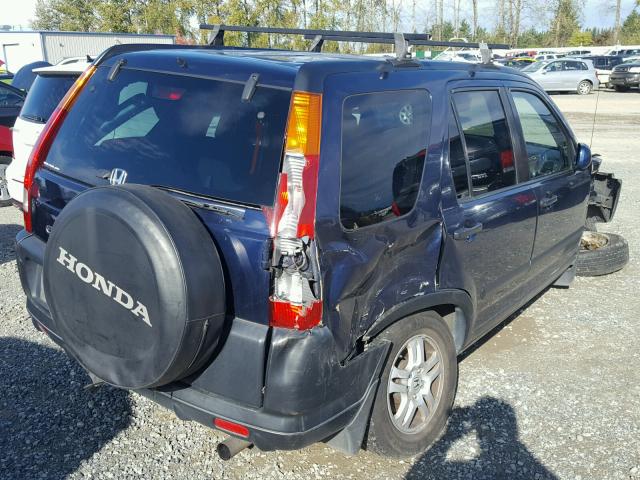 JHLRD78832C027745 - 2002 HONDA CR-V BLUE photo 4