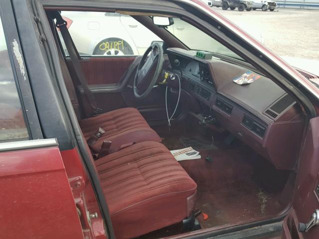 1G3AG55M0R6425172 - 1994 OLDSMOBILE CUTLASS CI MAROON photo 5