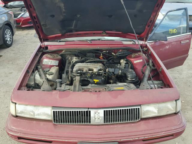 1G3AG55M0R6425172 - 1994 OLDSMOBILE CUTLASS CI MAROON photo 7