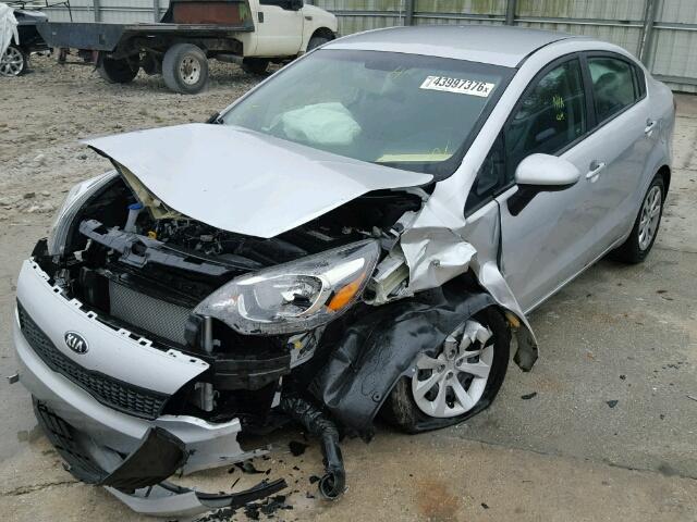 KNADM4A32G6634128 - 2016 KIA RIO LX SILVER photo 2