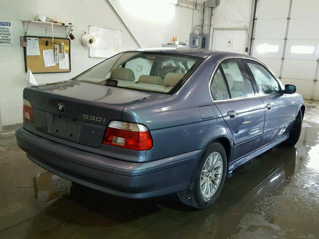 WBADT63481CF04855 - 2001 BMW 530 I AUTO BLUE photo 4