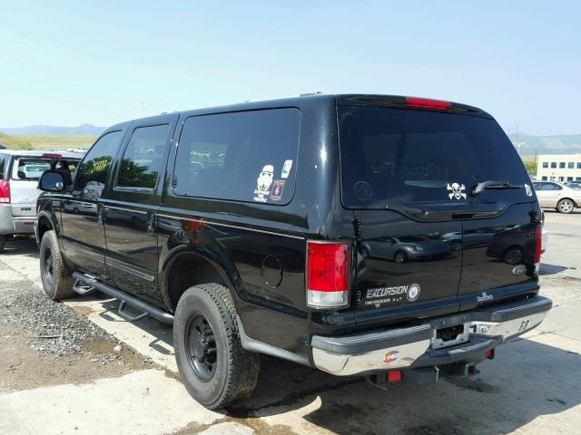 1FMNU41S6YED54083 - 2000 FORD EXCURSION BLACK photo 3