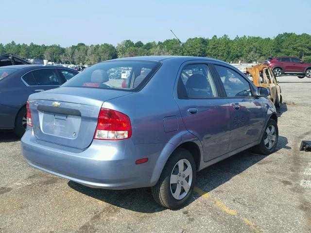 KL1TD56696B619713 - 2006 CHEVROLET AVEO BASE Көк фото 4