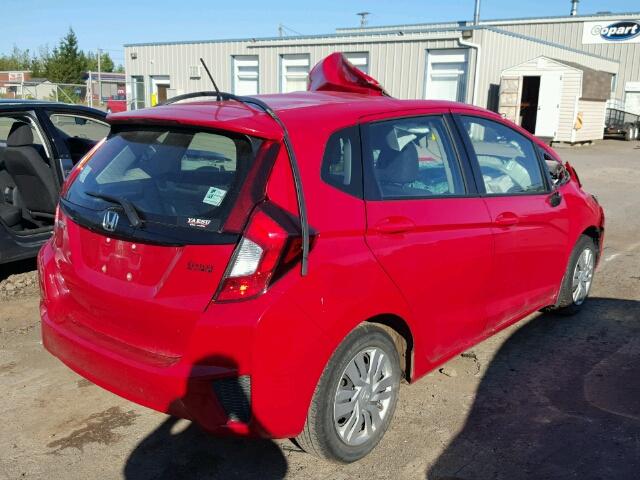 3HGGK5H52GM106545 - 2016 HONDA FIT LX RED photo 4