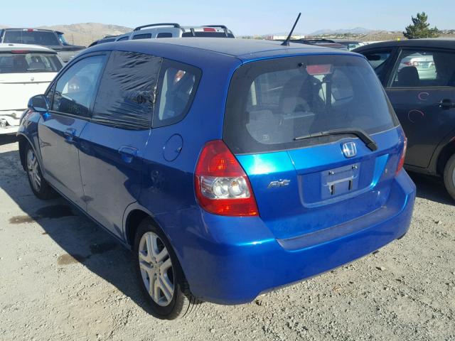 JHMGD38487S066448 - 2007 HONDA FIT BLUE photo 3