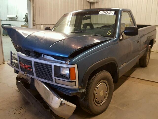 1GTDC14Z4NE527122 - 1992 GMC SIERRA BLUE photo 2