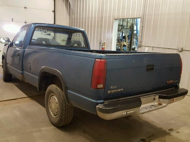 1GTDC14Z4NE527122 - 1992 GMC SIERRA BLUE photo 3