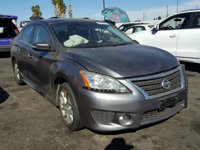 3N1AB7AP1FY309058 - 2015 NISSAN SENTRA S CHARCOAL photo 1