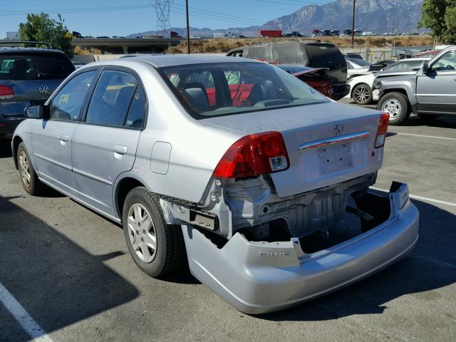 2HGES16573H608639 - 2003 HONDA CIVIC LX SILVER photo 3