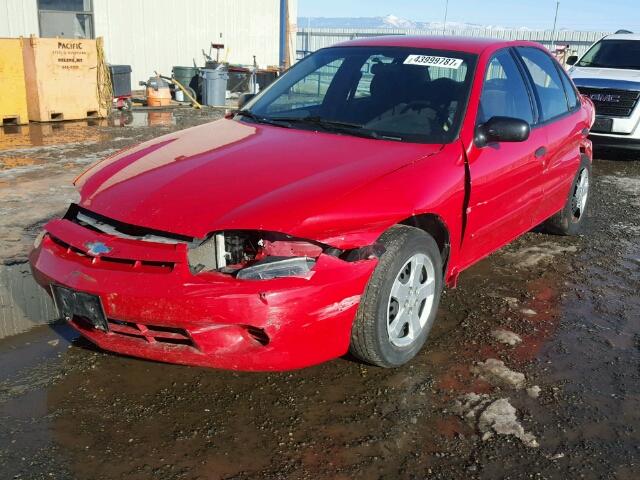 1G1JF52F147211702 - 2004 CHEVROLET CAVALIER L RED photo 2