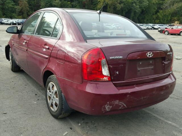 KMHCN46C18U174179 - 2008 HYUNDAI ACCENT GLS RED photo 3