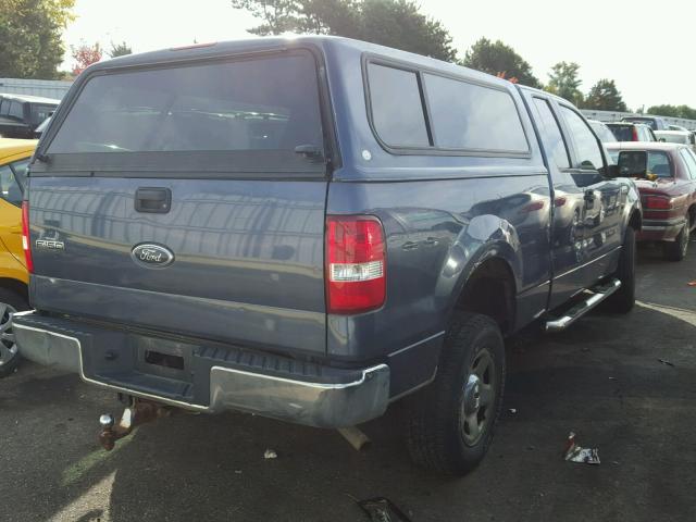 1FTPX14565NA32256 - 2005 FORD F150 BLUE photo 4