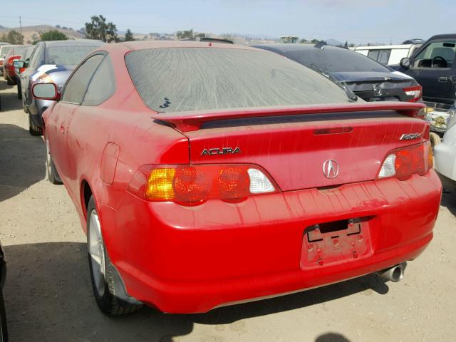 JH4DC53084S017669 - 2004 ACURA RSX TYPE-S RED photo 3